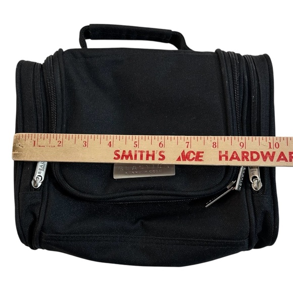 Kenneth Cole Reaction Toiletry Bag Travel Makeup Shaving Black Nylon Hanging - Picture 9 of 12
